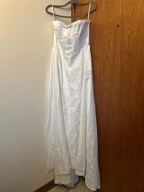 Lulus True Love White Embroidered Strapless Corset Maxi Wedding Dress